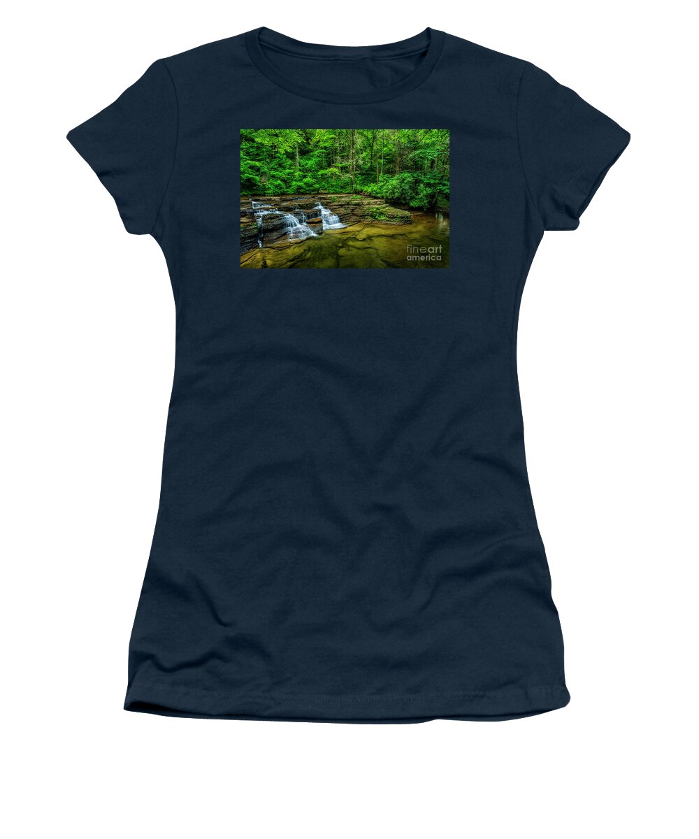 Spring Women's T-Shirt featuring the photograph Campbell Falls Camp Creek State Park by Thomas R Fletcher