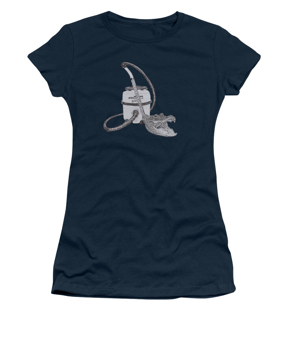 Dog Women's T-Shirt featuring the drawing Canine Nemesis by Jenny Armitage