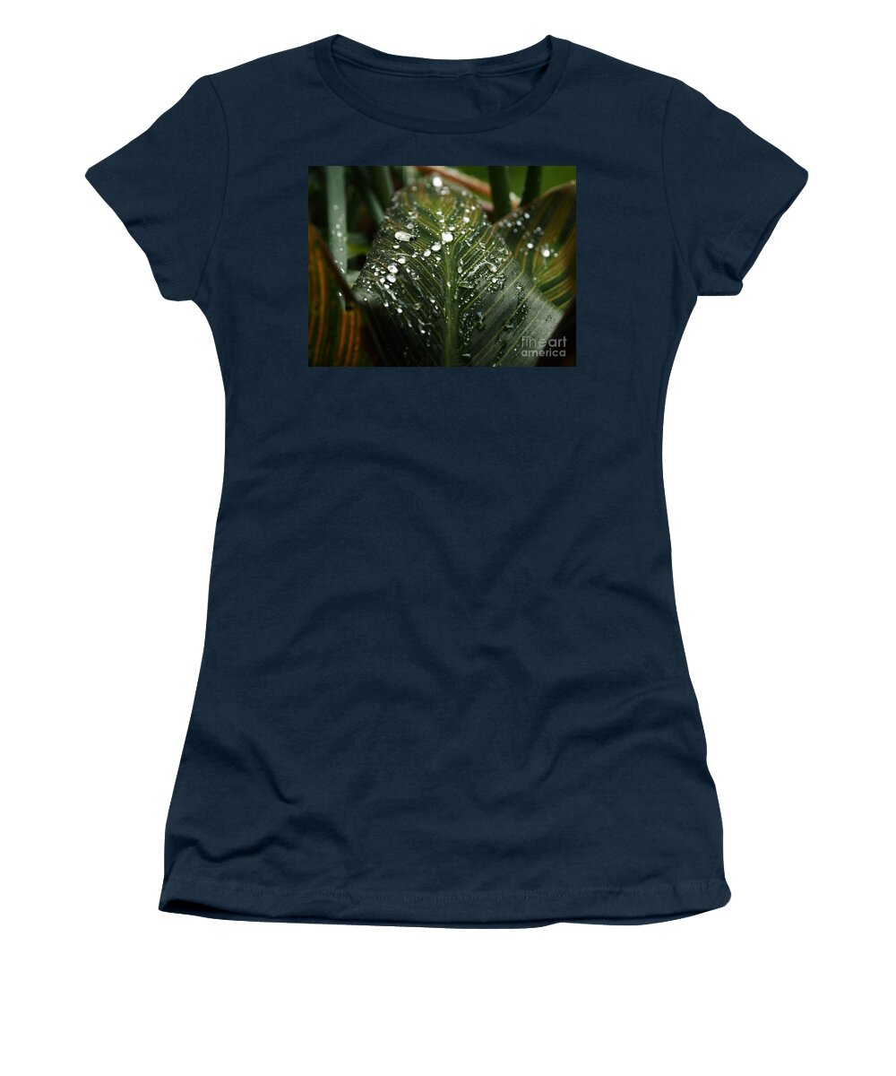 Botanical Women's T-Shirt featuring the photograph Canna Lily Water Beads by Richard Thomas