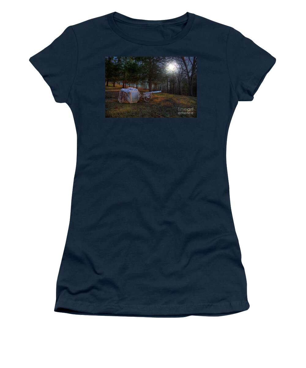 Travel Women's T-Shirt featuring the photograph Canon by a Rock by Larry Braun