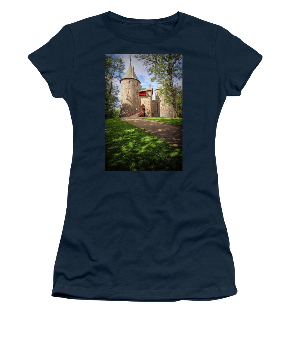 Castell Coch Women's T-Shirt featuring the photograph Castell Coch by Richard Downs