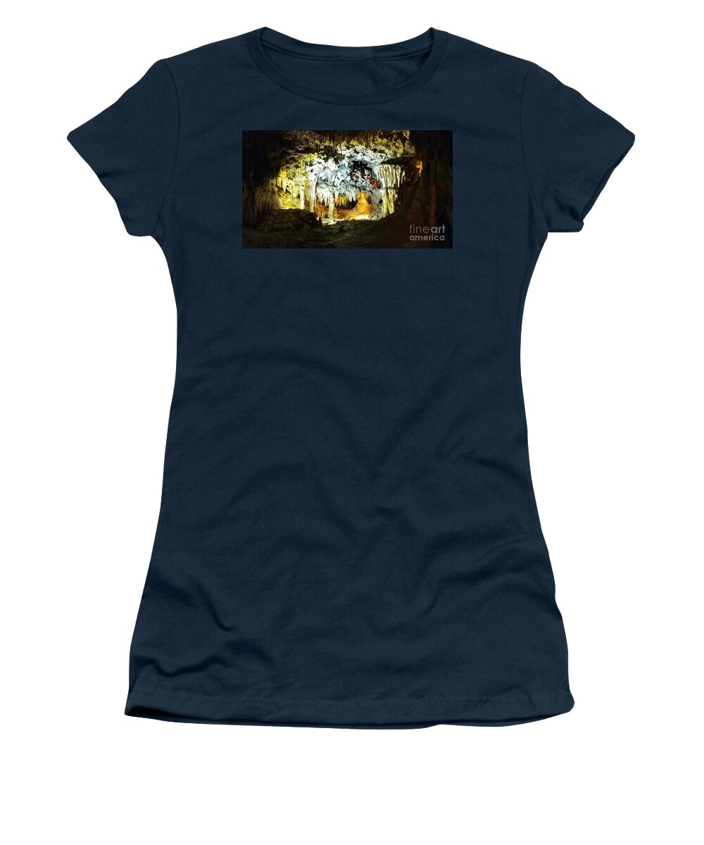 Caves Women's T-Shirt featuring the photograph Caving by Elena Pratt