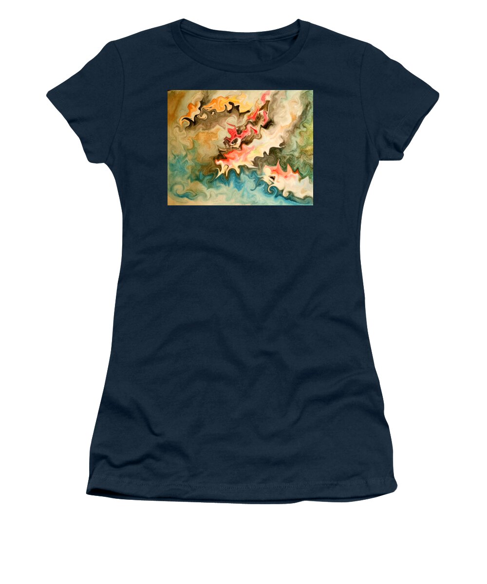 Abstract Painting Women's T-Shirt featuring the digital art Chaos by Stacie Siemsen