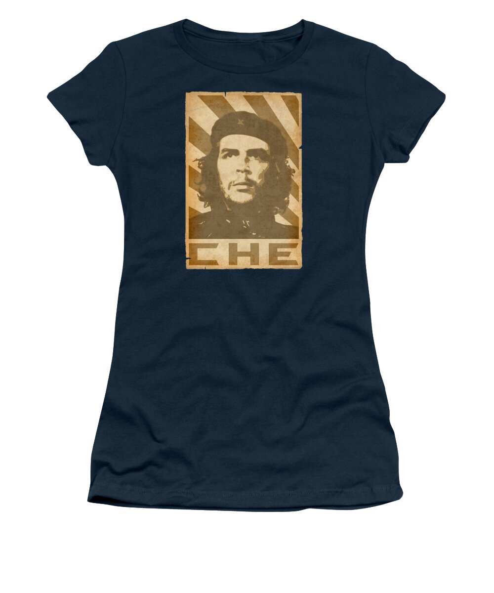 Che Women's T-Shirt featuring the digital art Che Guevara Retro Propaganda by Megan Miller