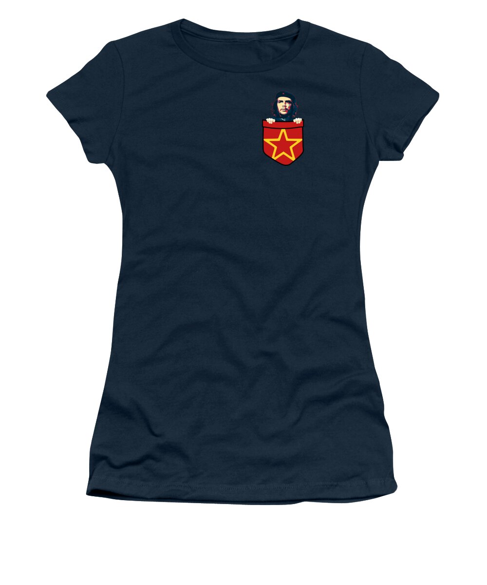 Cuba Women's T-Shirt featuring the digital art Che Guevara Socialism Chest Pocket by Filip Schpindel