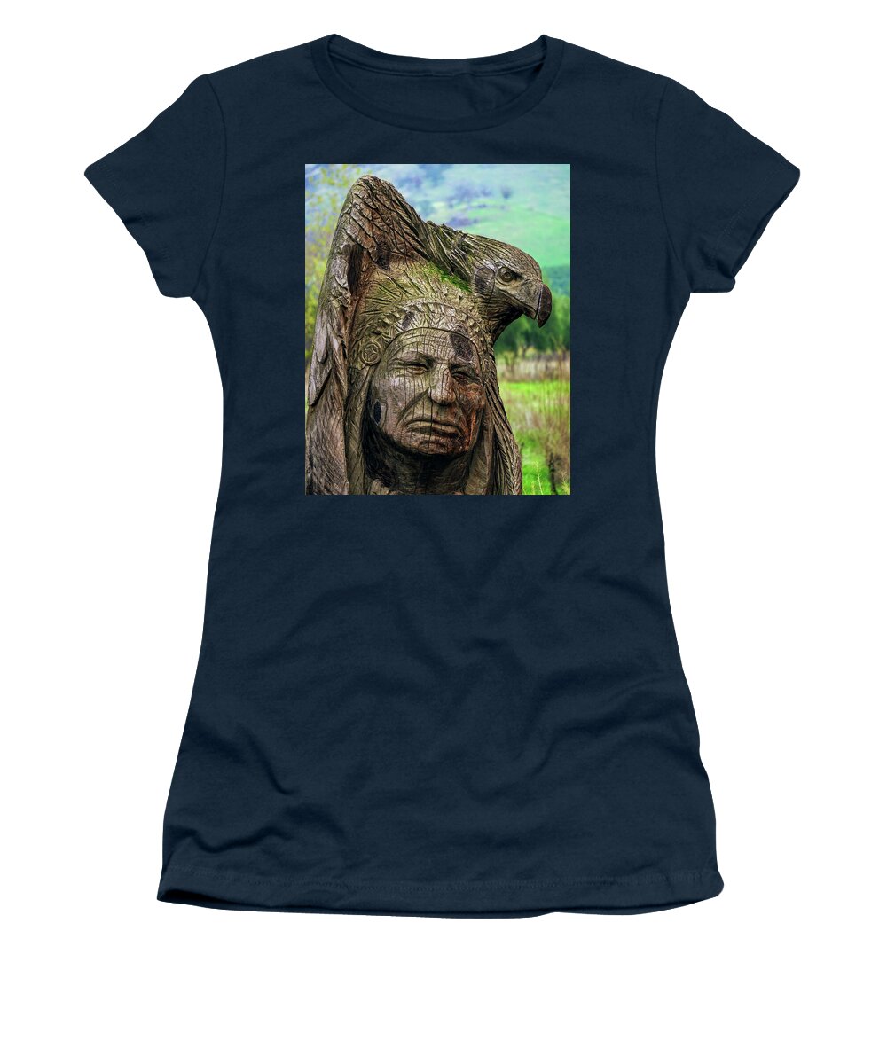 Native American Women's T-Shirt featuring the photograph Chief by Brett Harvey