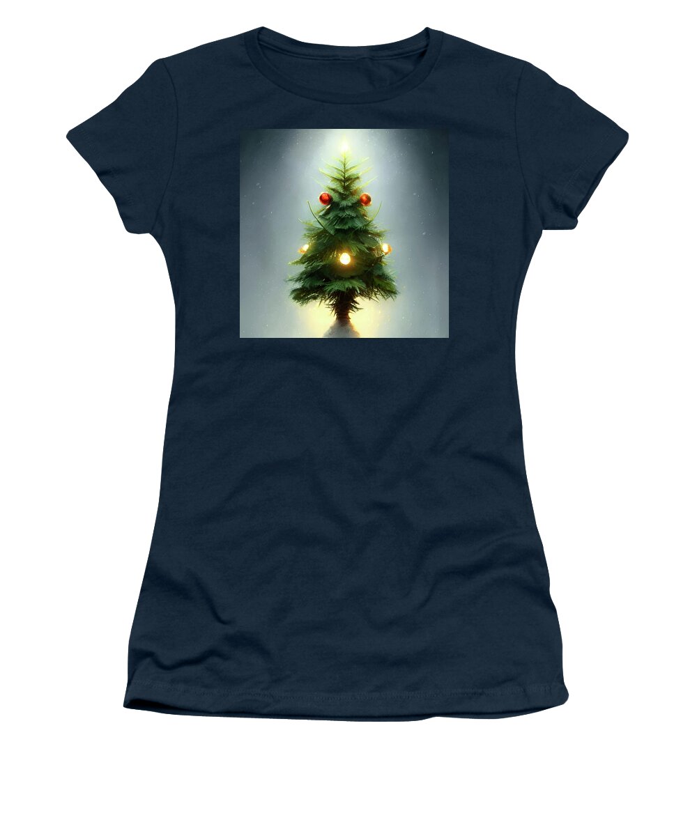 God Women's T-Shirt featuring the digital art Christmas Card No.48 by Fred Larucci