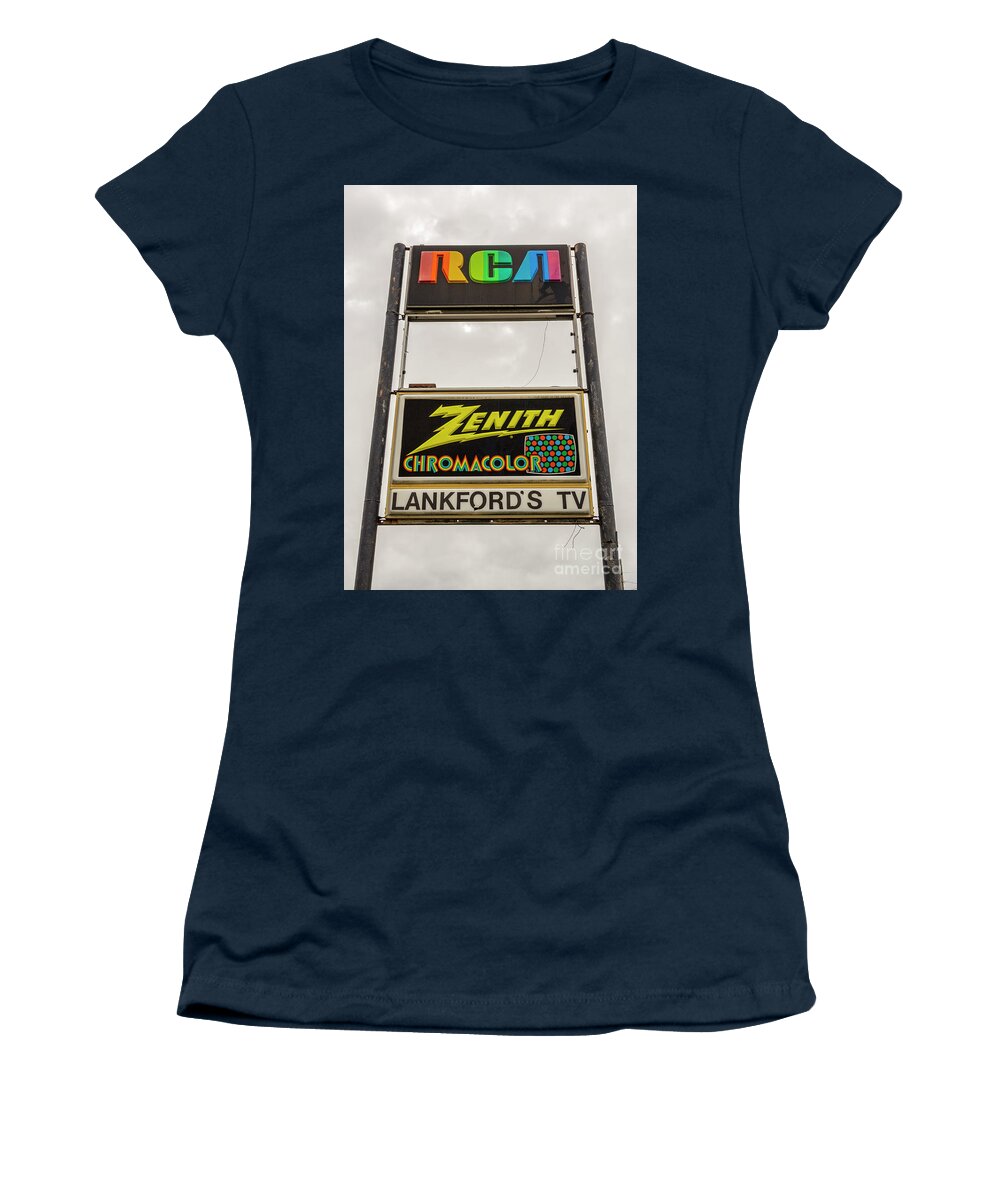 Virginia Women's T-Shirt featuring the photograph Color TV #2 by Lenore Locken
