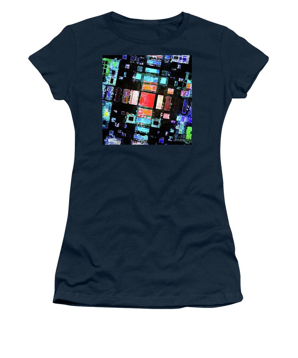 City Women's T-Shirt featuring the digital art City Blocks by Phil Perkins