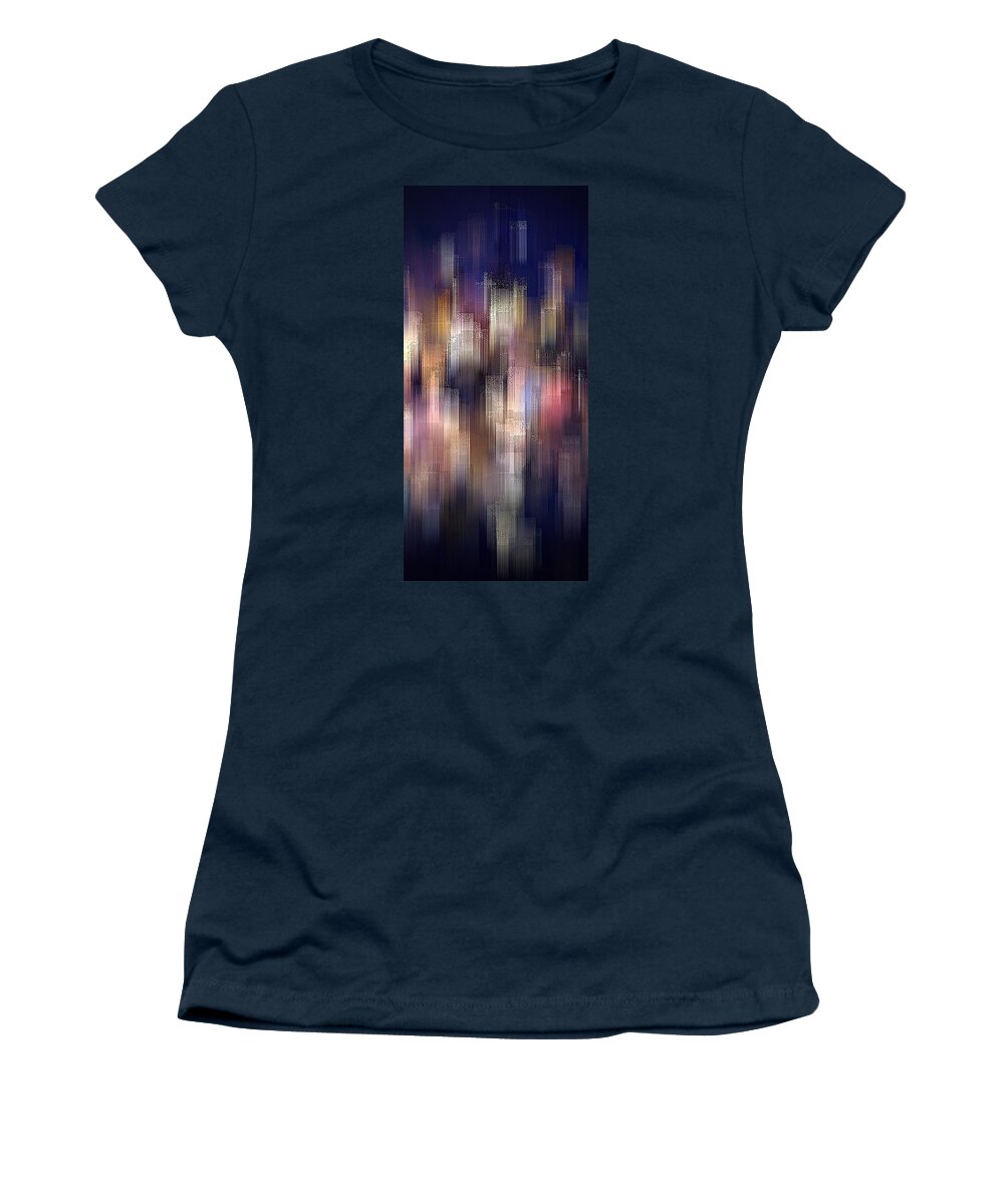 Urban Women's T-Shirt featuring the digital art City on the Water by David Manlove