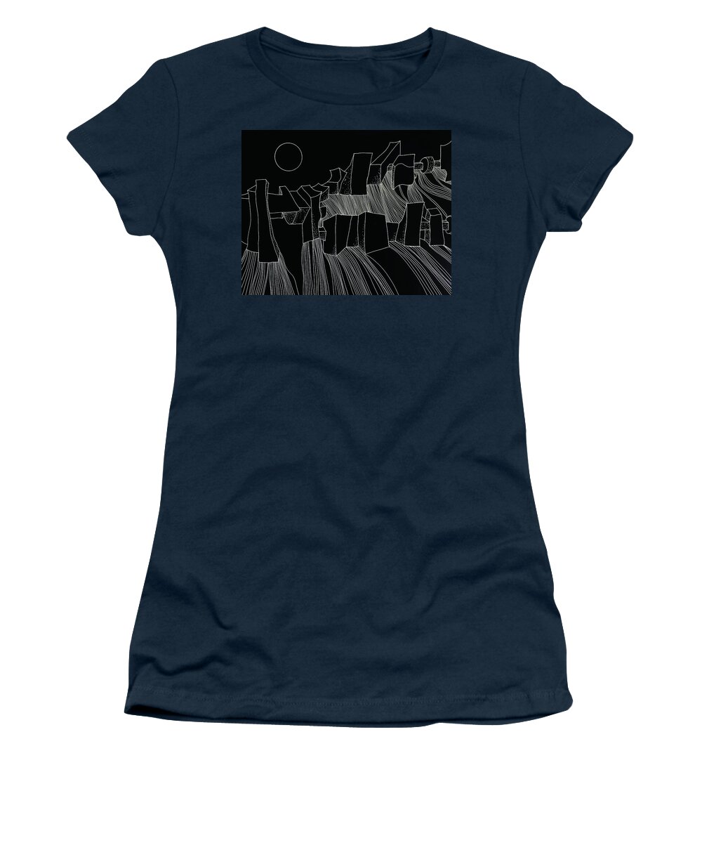  Women's T-Shirt featuring the drawing Civilization Found by Minor Details