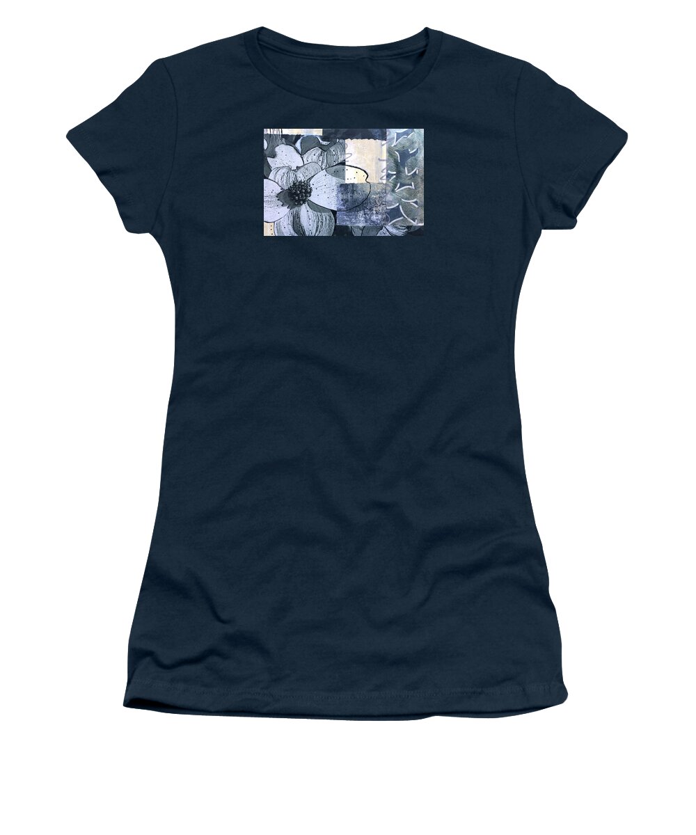 Art Women's T-Shirt featuring the mixed media Cloaked in Gray by MaryJo Clark