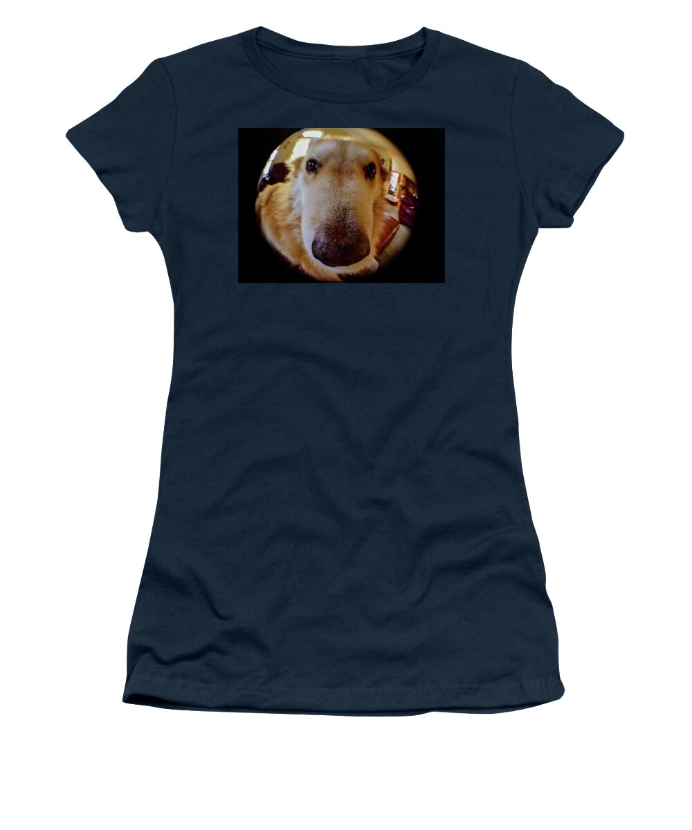  Women's T-Shirt featuring the photograph Close In Doggy by Brad Nellis