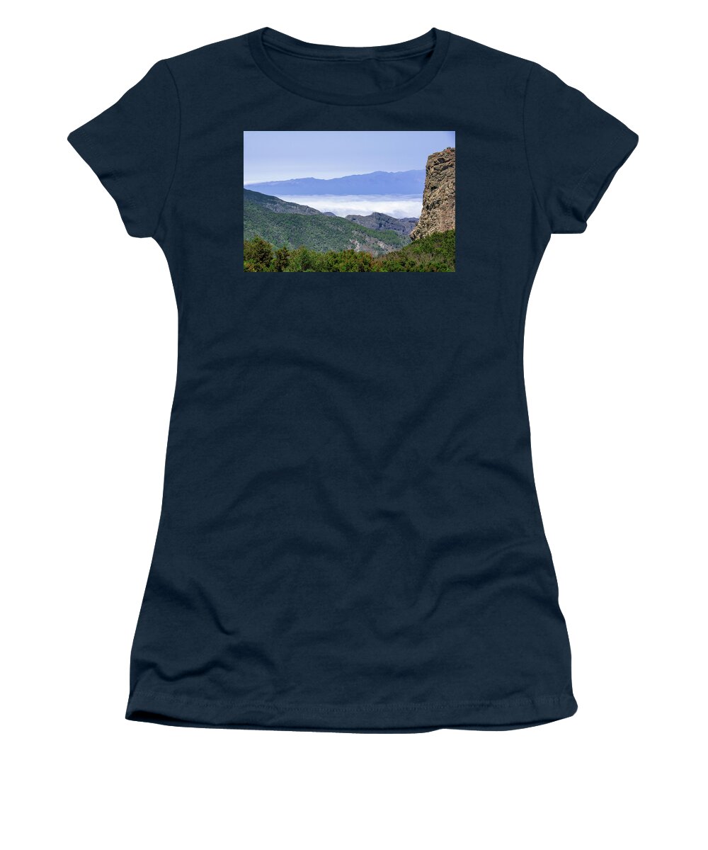 Clouds Women's T-Shirt featuring the photograph Clouds above La Gomera by Sun Travels