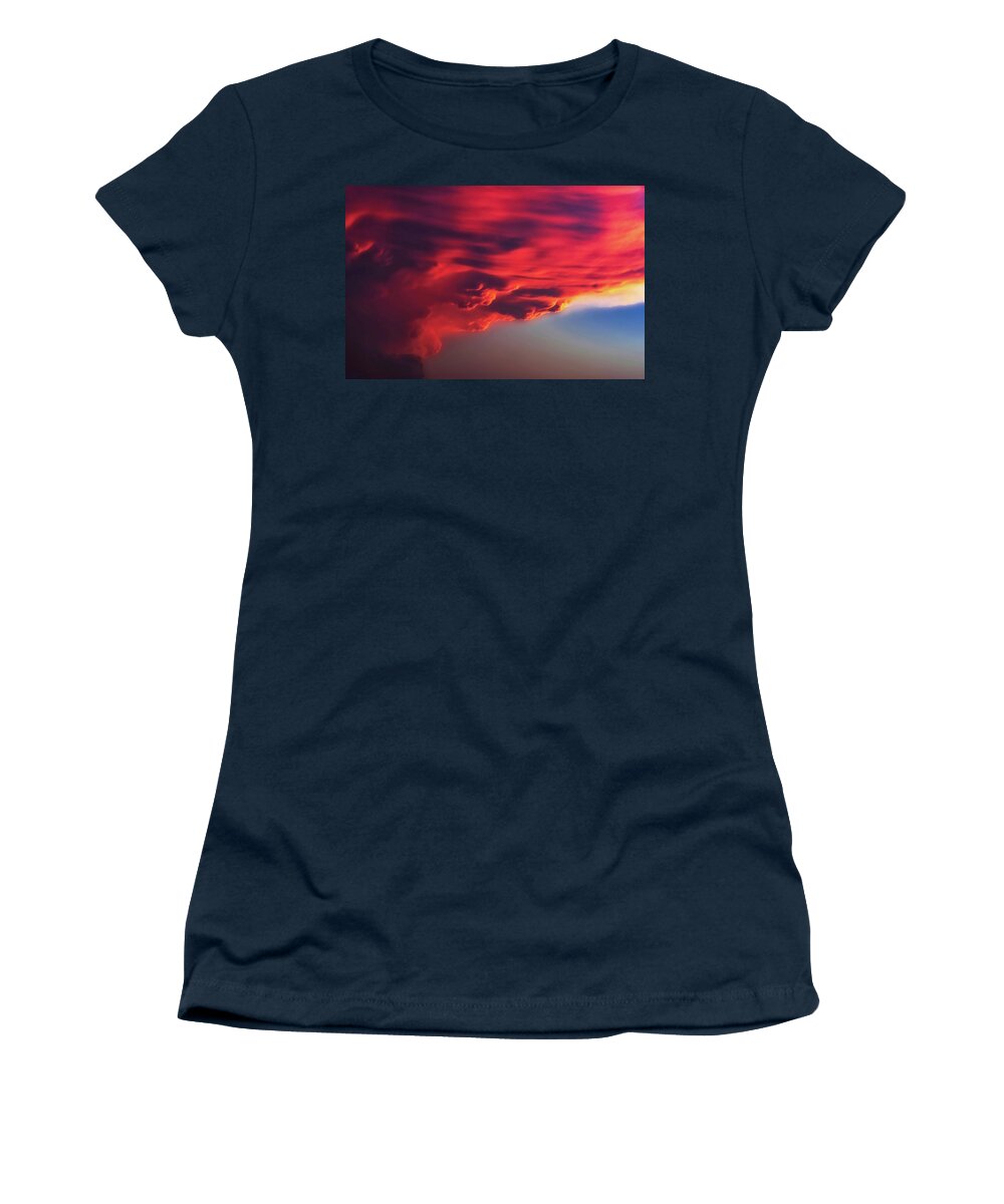 Clouds Women's T-Shirt featuring the photograph Clouds Point The Way by Stephen Anderson