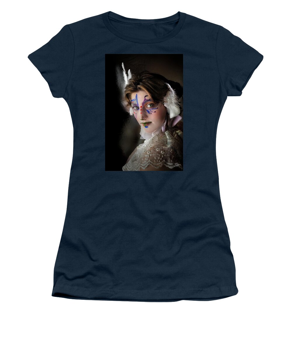 Clown Girl Women's T-Shirt featuring the photograph Clown Girl by Endre Balogh