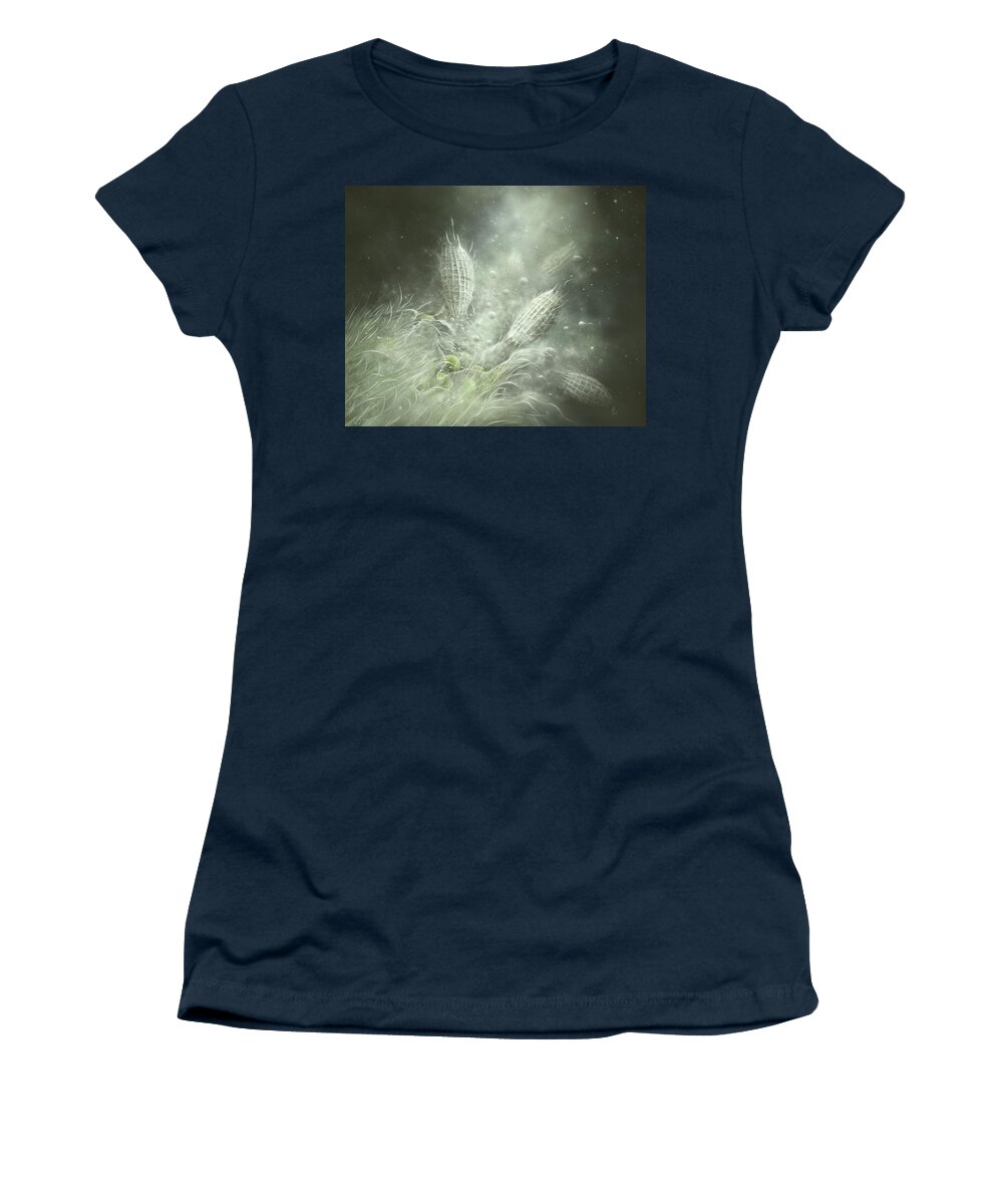 Protozoa Women's T-Shirt featuring the digital art Coleps Feeding Frenzy by Kate Solbakk