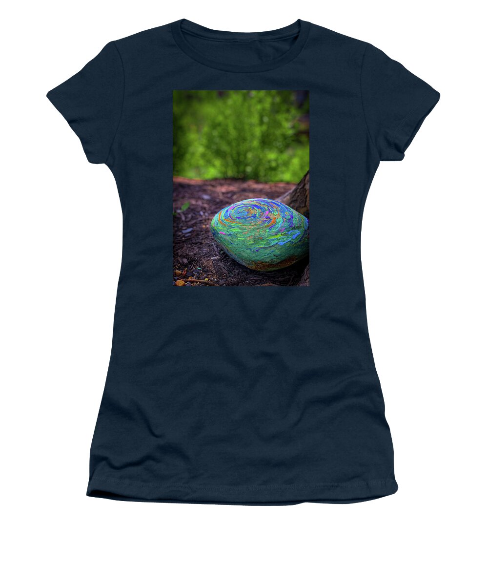Landscape Women's T-Shirt featuring the photograph Colorful Rock by Lora J Wilson