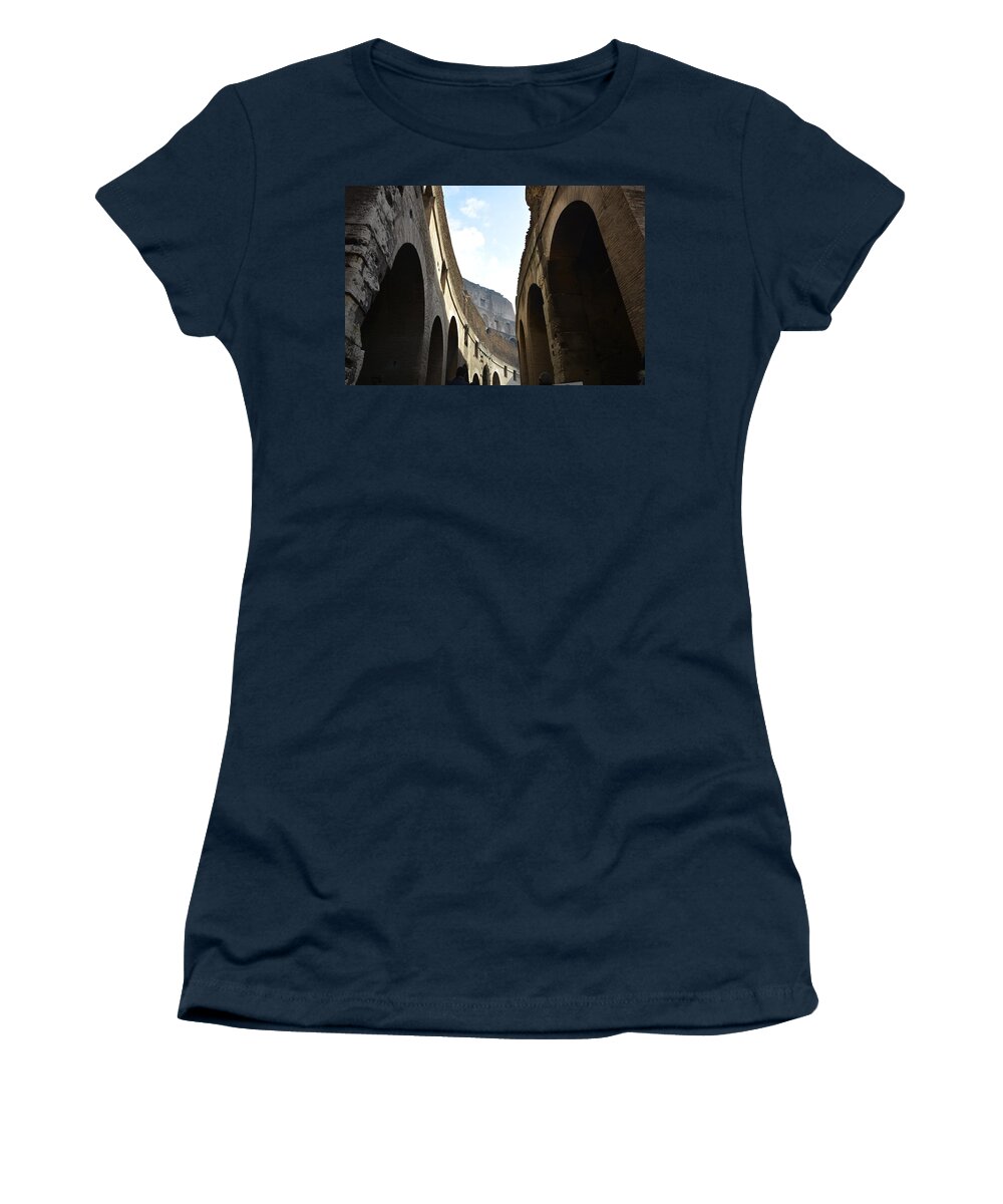 Colosseum Women's T-Shirt featuring the photograph Colosseum of Rome by Regina Muscarella