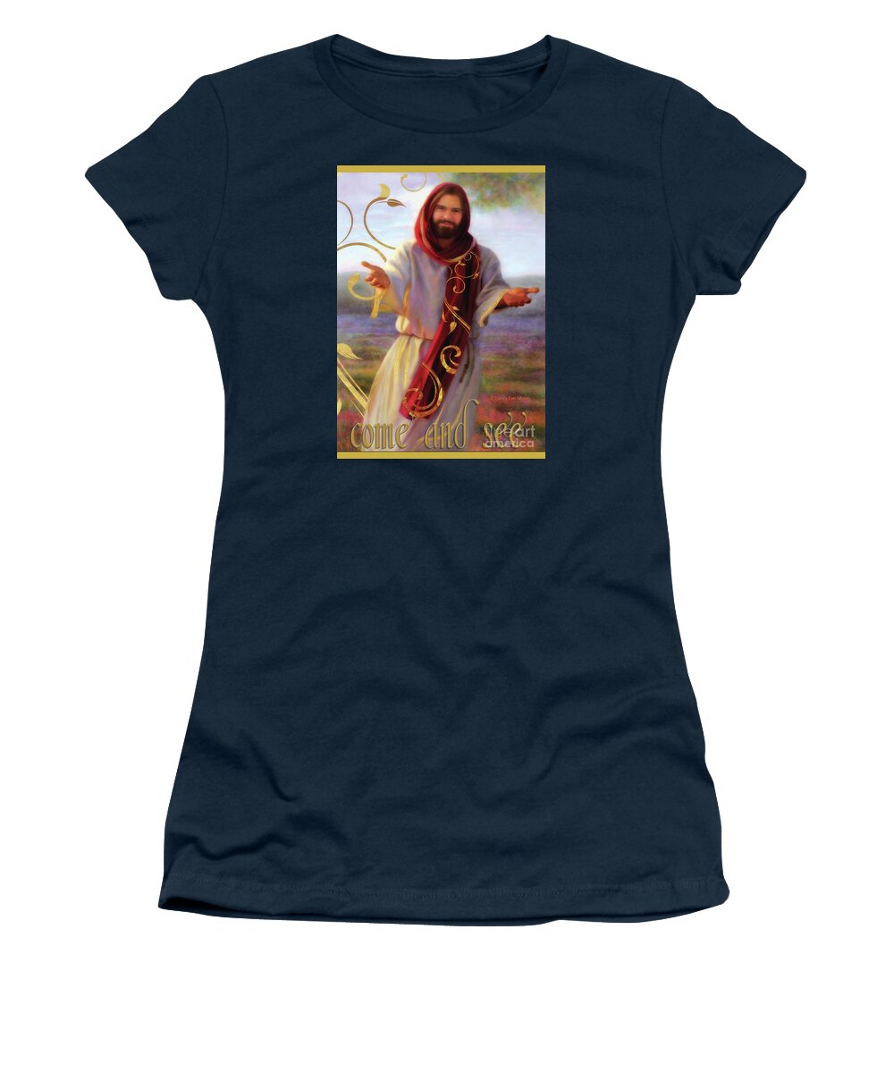 Jesus Christ Women's T-Shirt featuring the painting Come and See by Nancy Lee Moran