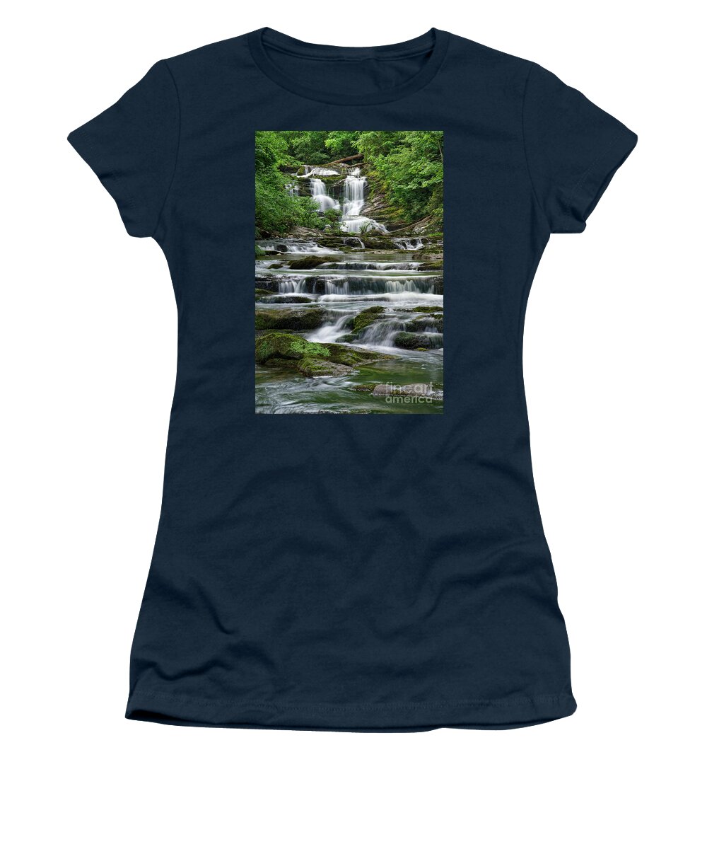 Conasauga Falls Women's T-Shirt featuring the photograph Conasauga Waterfall 19 by Phil Perkins