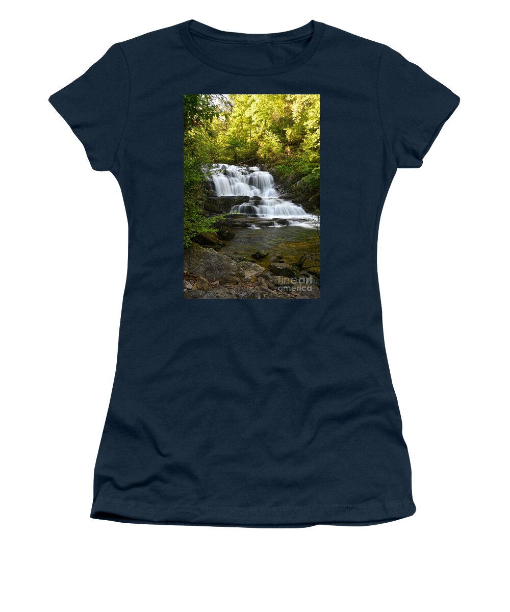 Conasauga Falls Women's T-Shirt featuring the photograph Conasauga Waterfall 4 by Phil Perkins