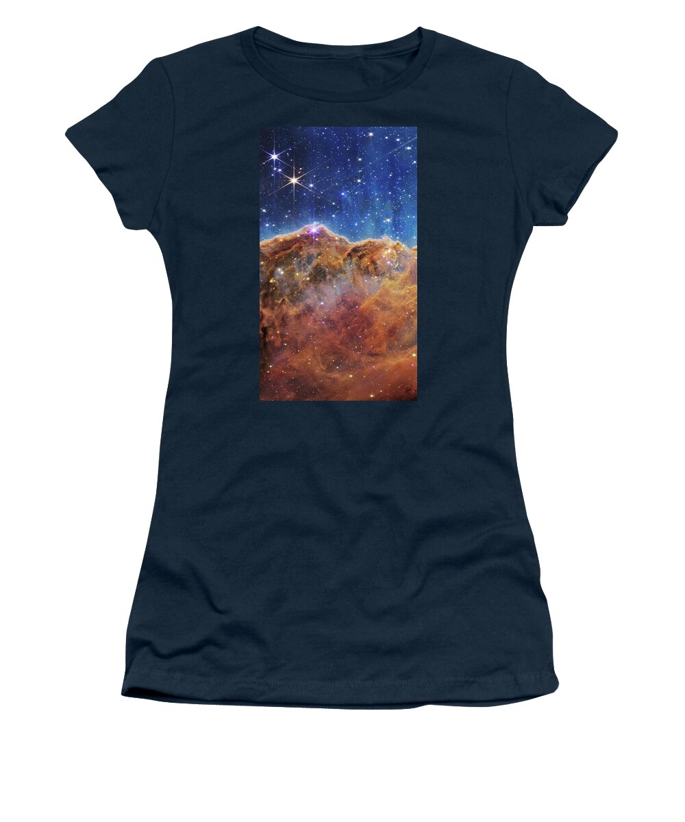 Ngc 3324 Women's T-Shirt featuring the photograph Cosmic Cliff Center Panel by Karen Foley