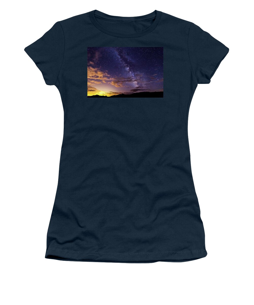 Milky Way Women's T-Shirt featuring the photograph Cosmic Traveler by Darren White