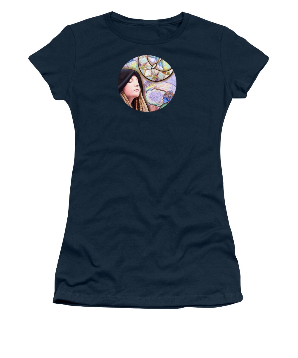 Art Women's T-Shirt featuring the painting Crystal Witch by Malinda Prud'homme