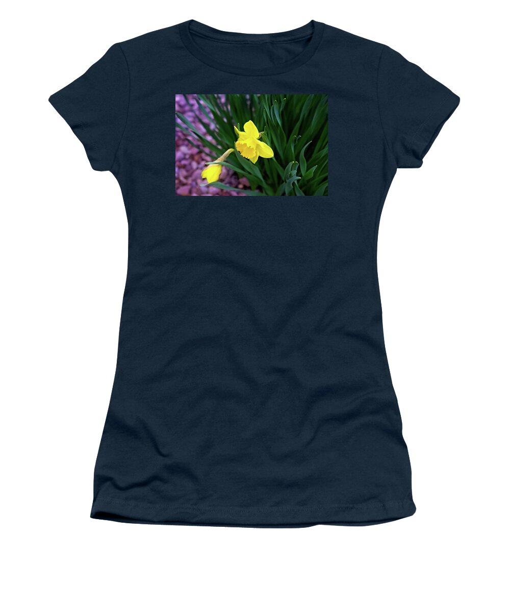 Daffodil Print Women's T-Shirt featuring the photograph Daffodil Print by Gwen Gibson