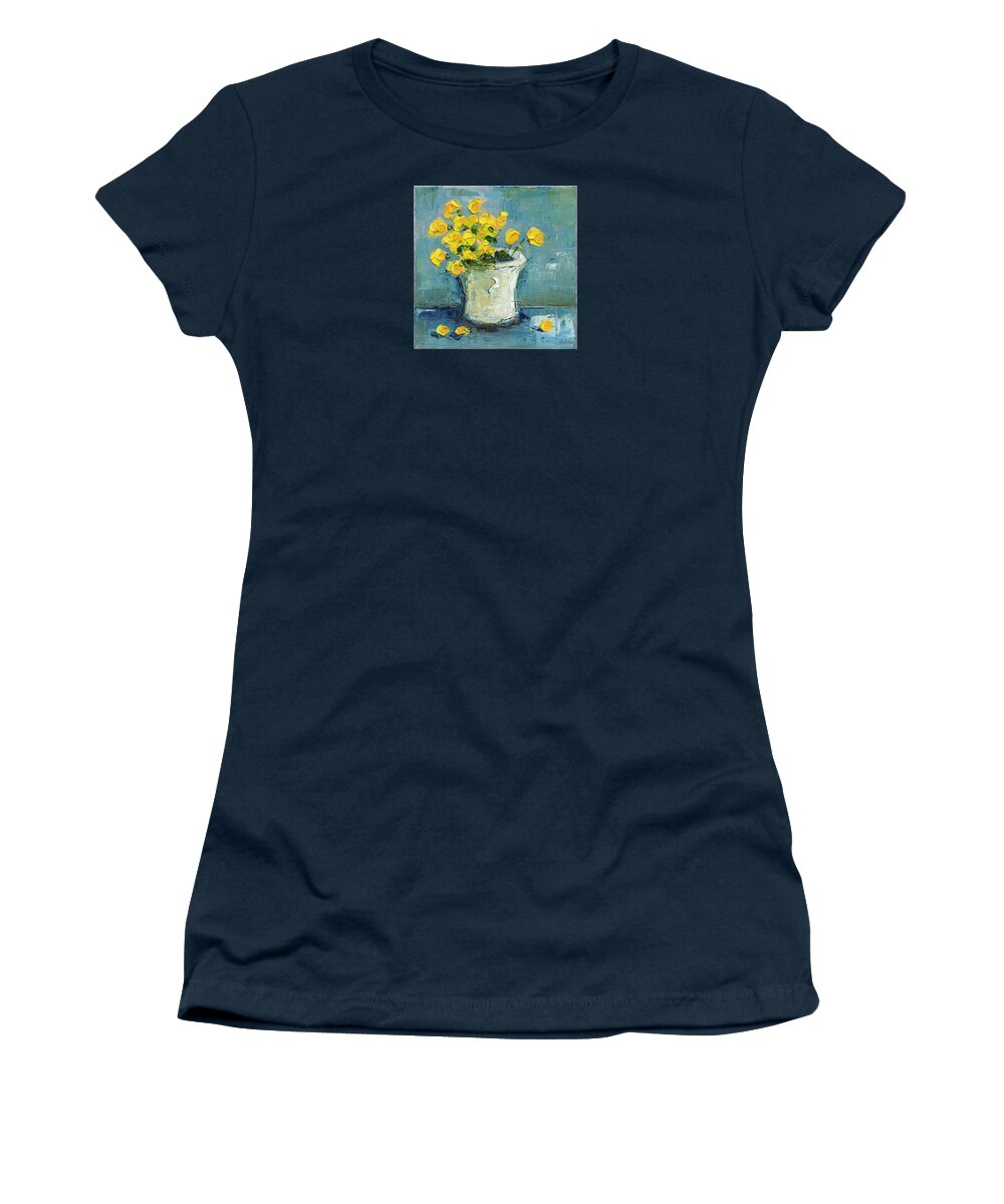 Daffodils Women's T-Shirt featuring the painting Daffodils by Roger Clarke