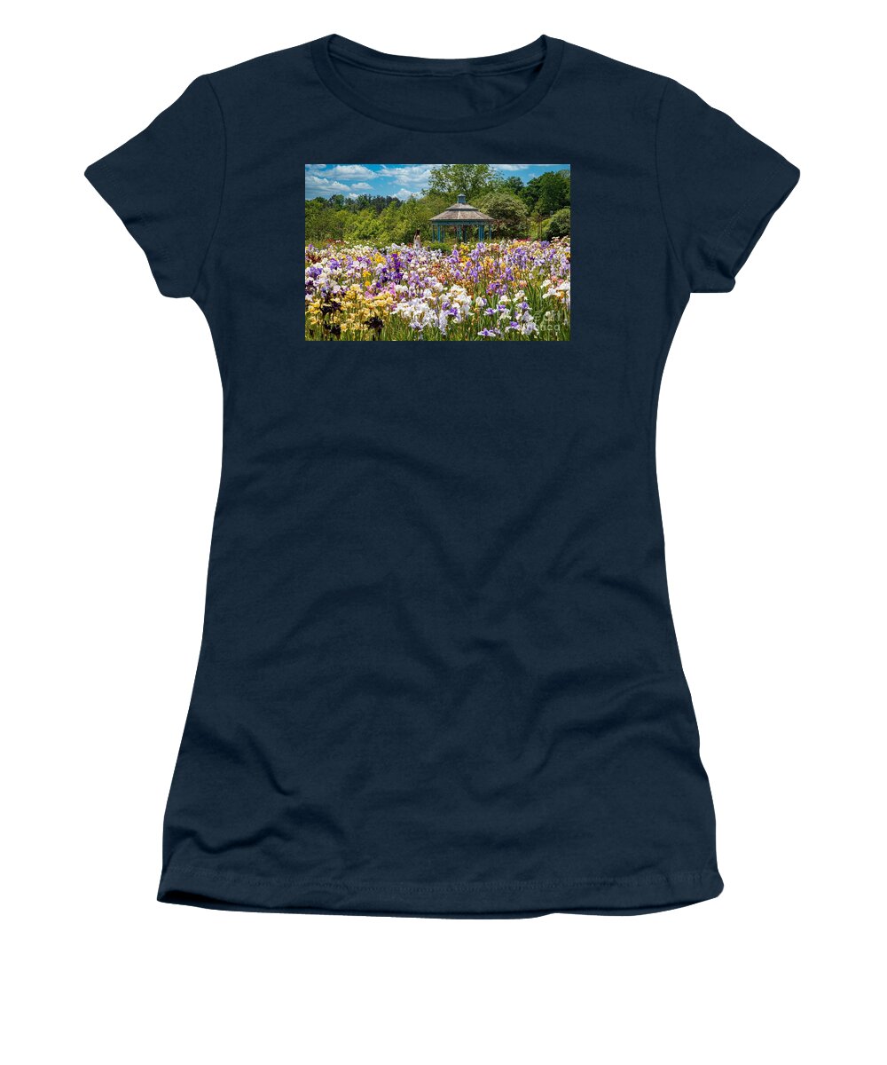 Rbg Women's T-Shirt featuring the photograph Dance of the Irises by Marilyn Cornwell
