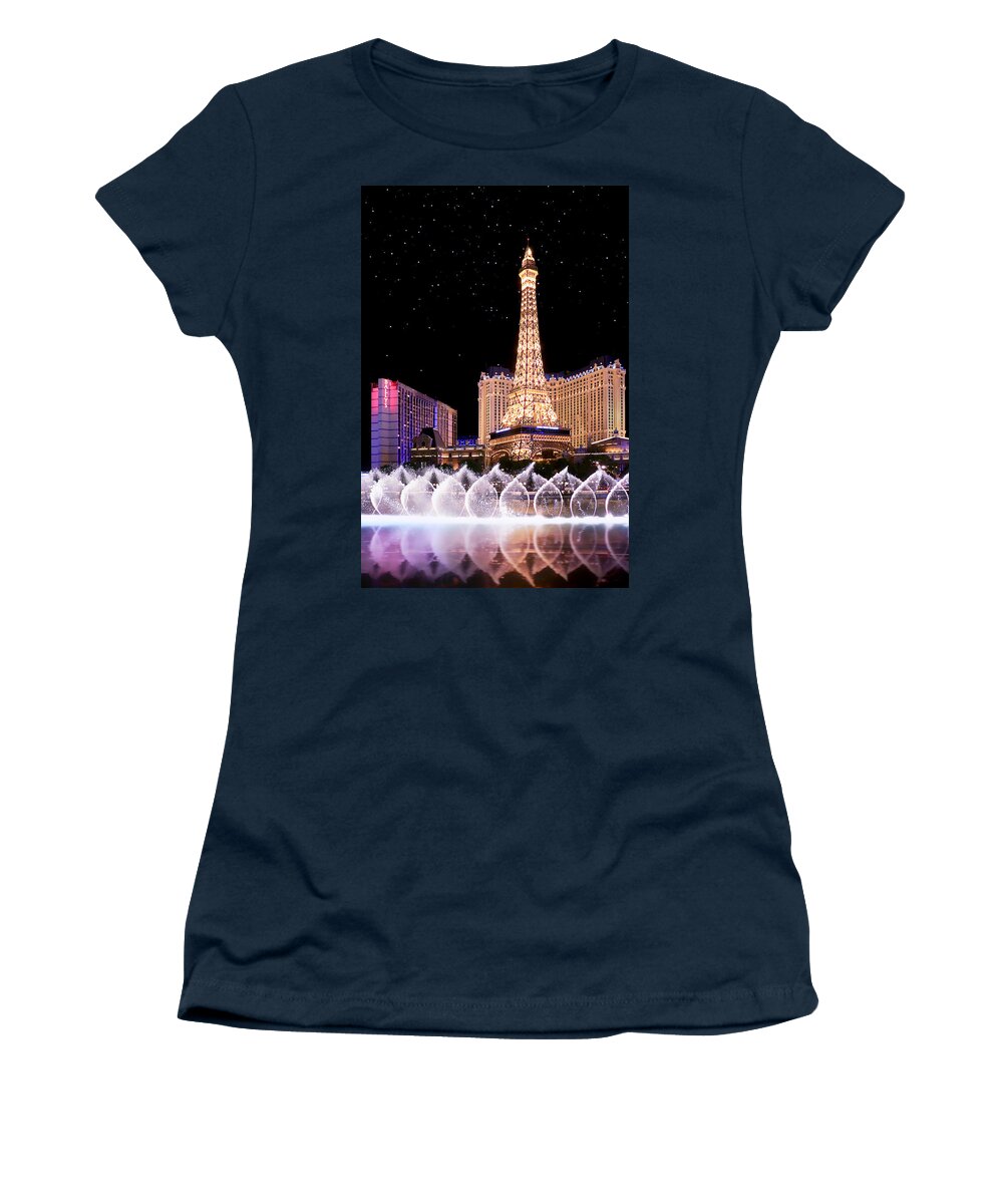 Las Vegas Women's T-Shirt featuring the photograph Dancing In The Starlight by Iryna Goodall