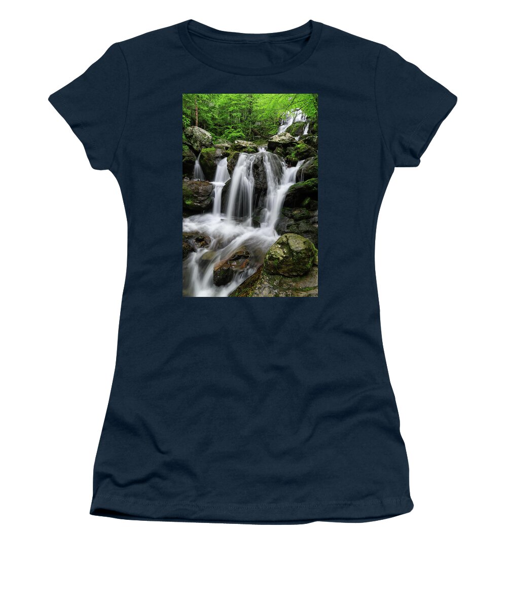 Shenandoah Women's T-Shirt featuring the photograph Dark Hollow Falls by Chris Berrier