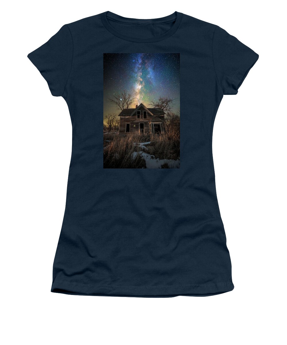 Dark Places Women's T-Shirt featuring the photograph Darkly Dreaming by Aaron J Groen