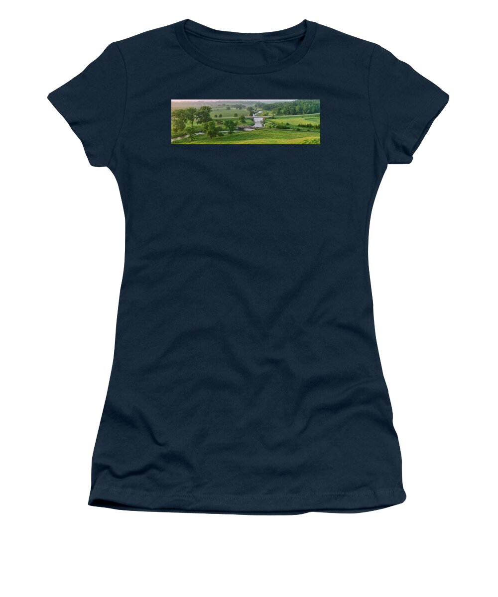 Landscape Women's T-Shirt featuring the photograph Dawn in the Valley by Bruce Morrison