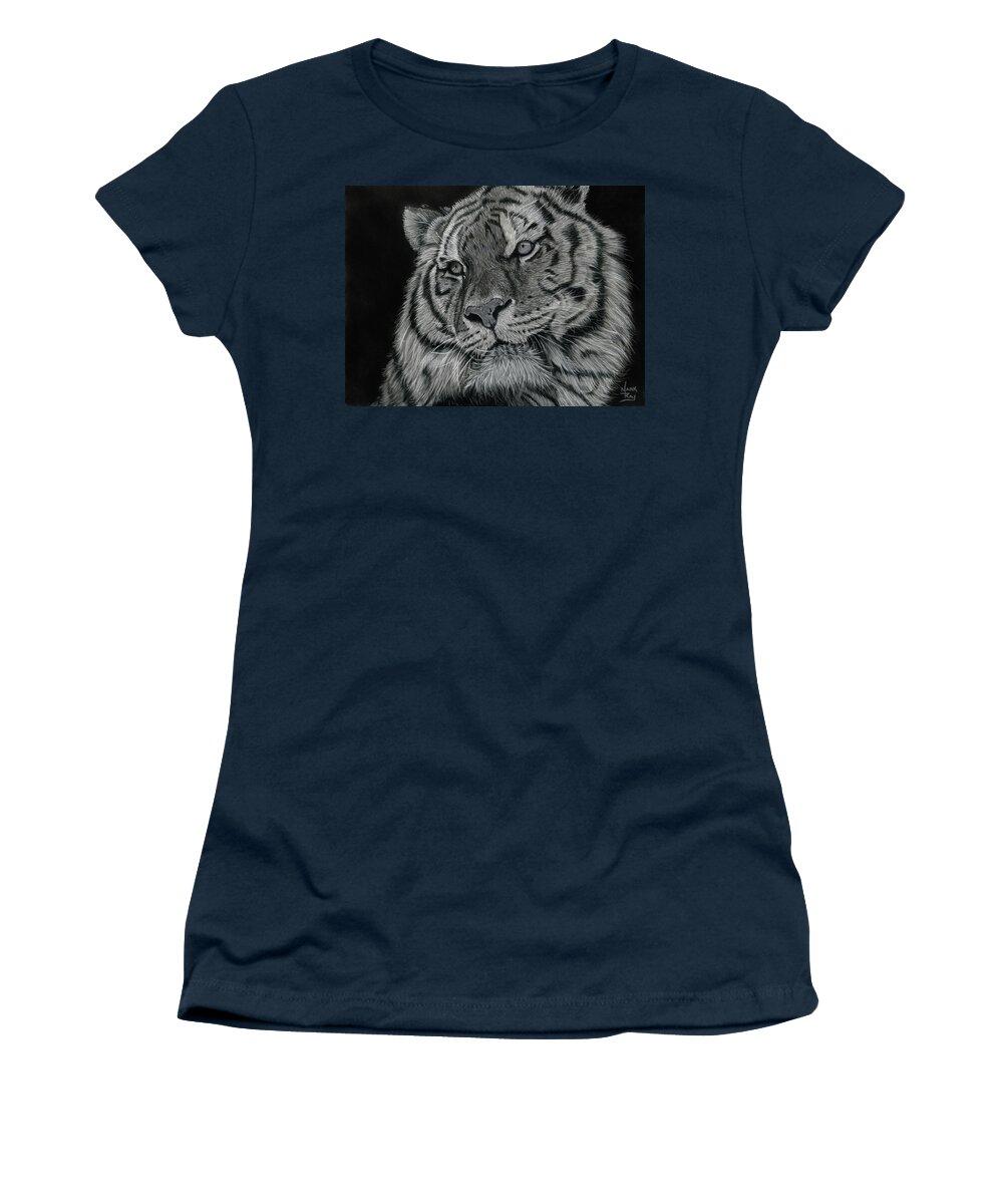 Tiger Women's T-Shirt featuring the painting Day Dreamer by Mark Ray