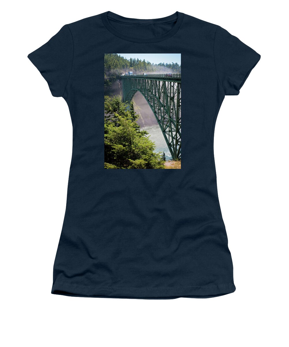 Washington Women's T-Shirt featuring the photograph Deception Pass Traffic by Tara Krauss