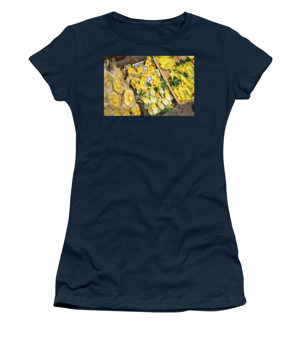 Italy Women's T-Shirt featuring the photograph Decorative Yellow Soaps by Lindley Johnson