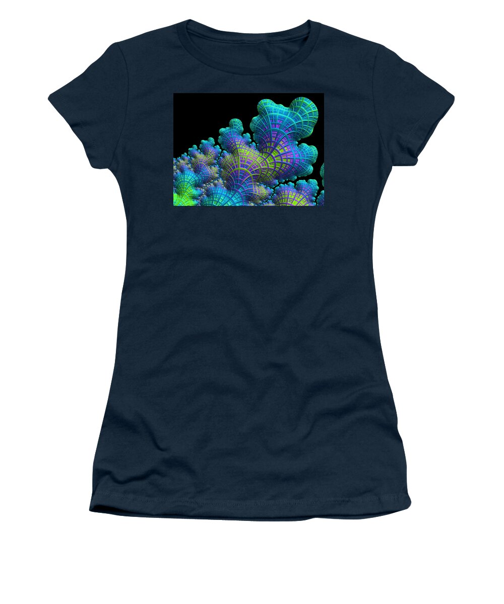 Deep Sea Coral Women's T-Shirt featuring the digital art Deep Sea Coral by Susan Maxwell Schmidt