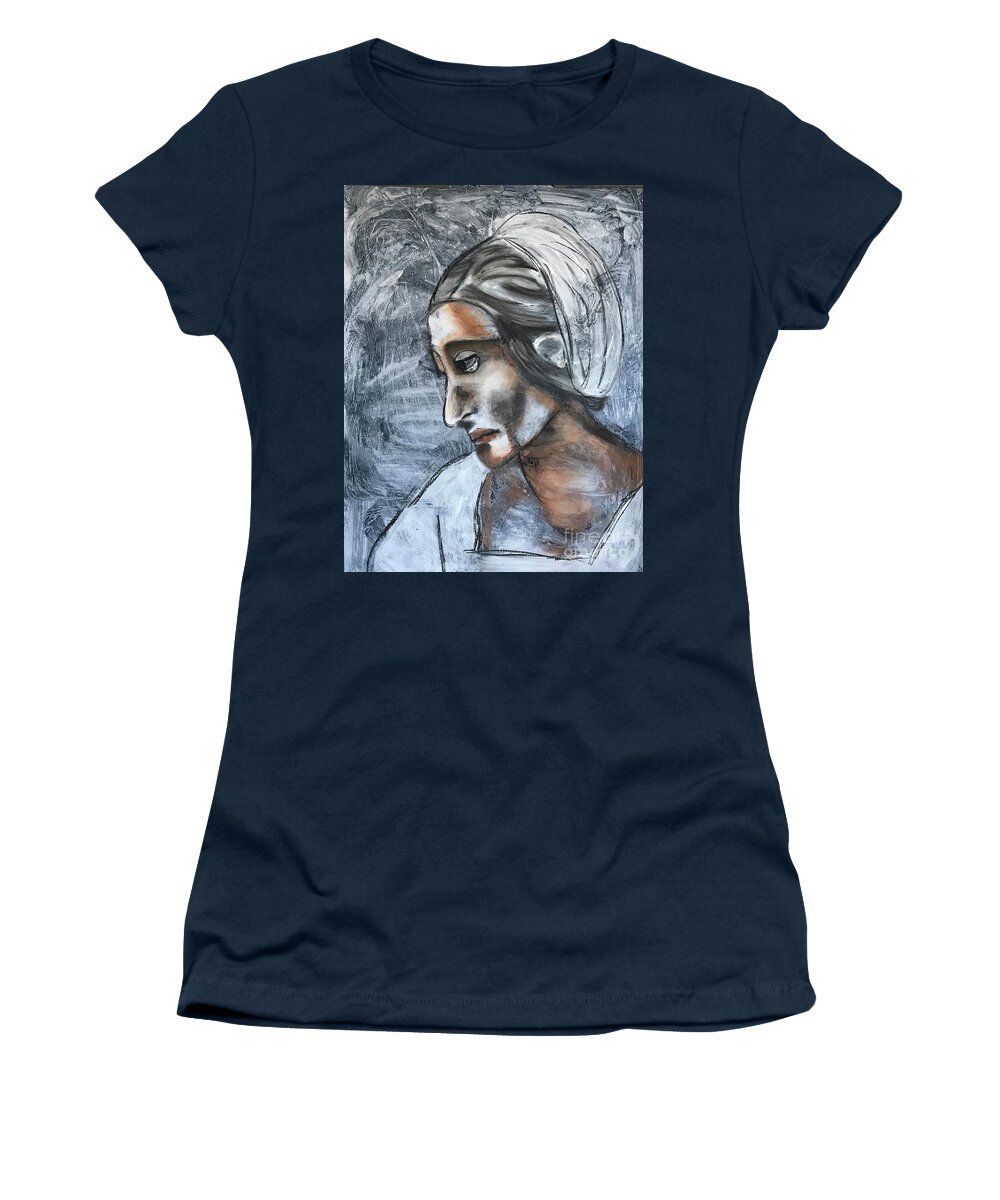 Original Art Work Women's T-Shirt featuring the mixed media Despair by Theresa Honeycheck