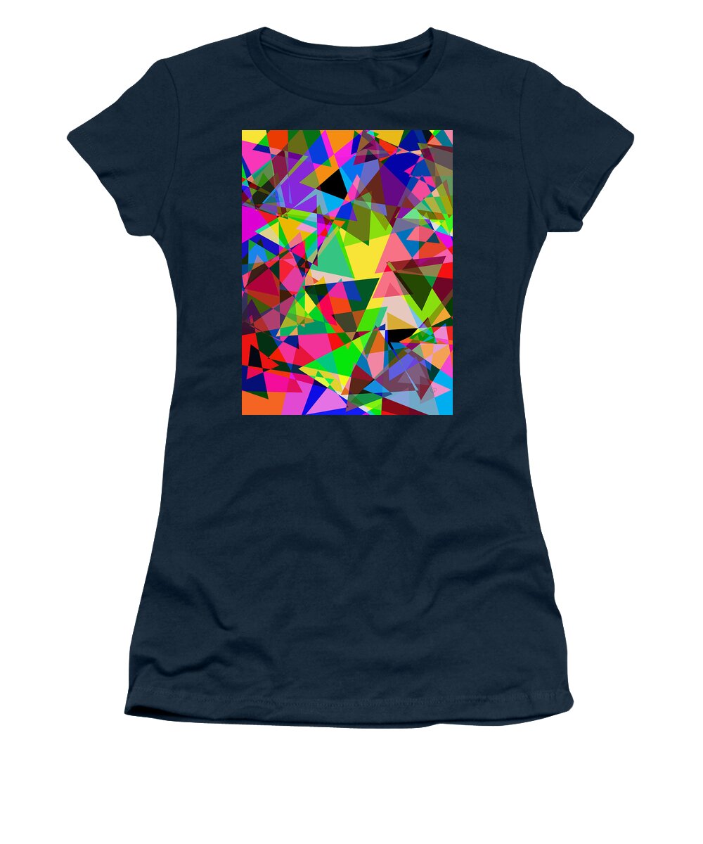 Triangles Women's T-Shirt featuring the digital art Pythagorean by George Pennington