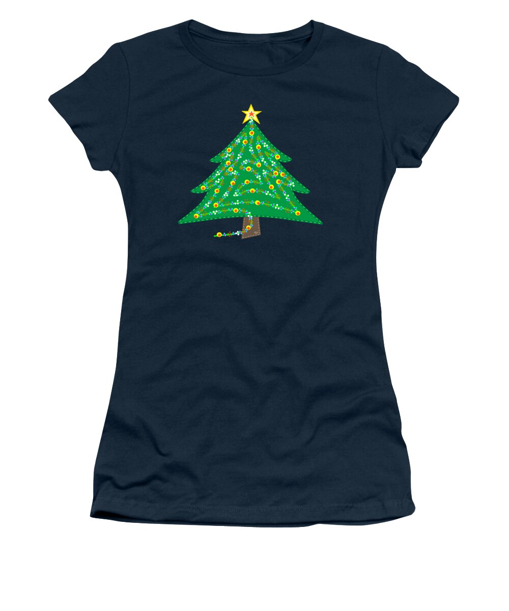 Christmas Women's T-Shirt featuring the digital art Christmas Tree by Bill Ressl