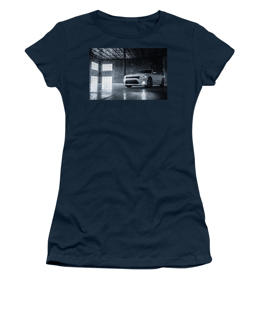 Dodge Women's T-Shirt featuring the photograph Dodge Charger by David Whitaker Visuals