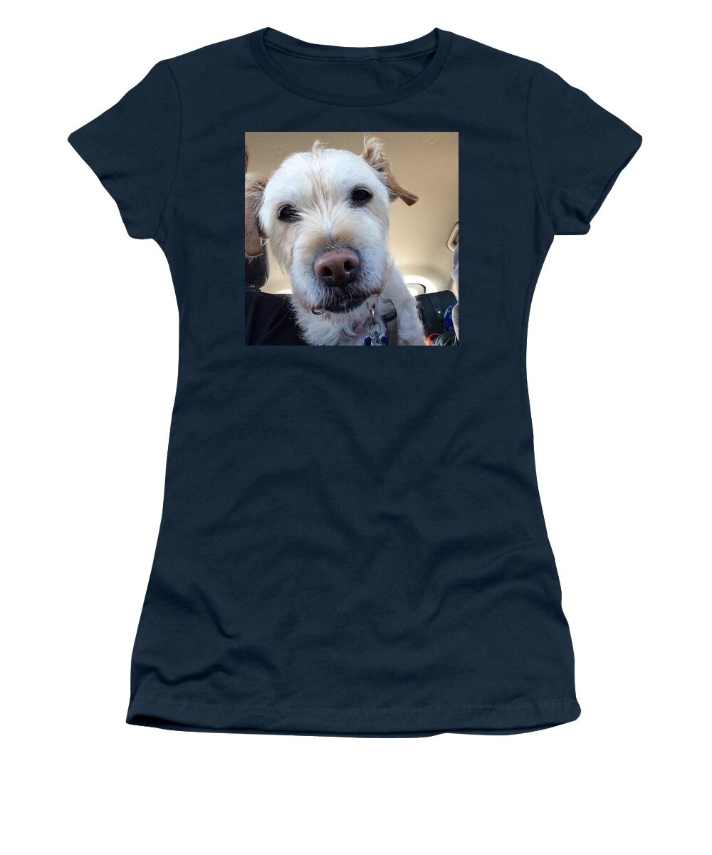 Dog Women's T-Shirt featuring the photograph Dogs Cruz With A Selfie by Thomas Woolworth