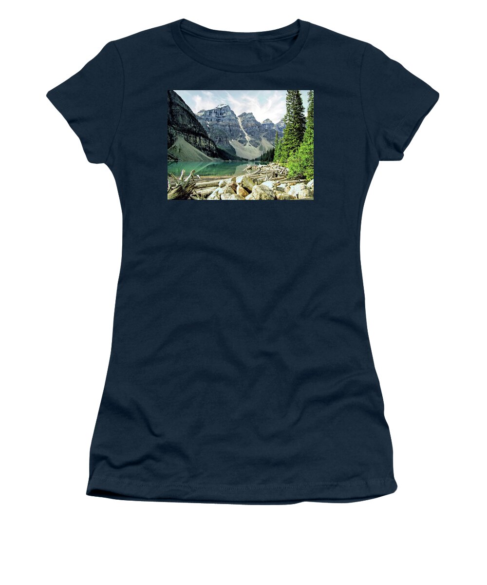 Driftwood Women's T-Shirt featuring the photograph Driftwood by Lynn Bolt