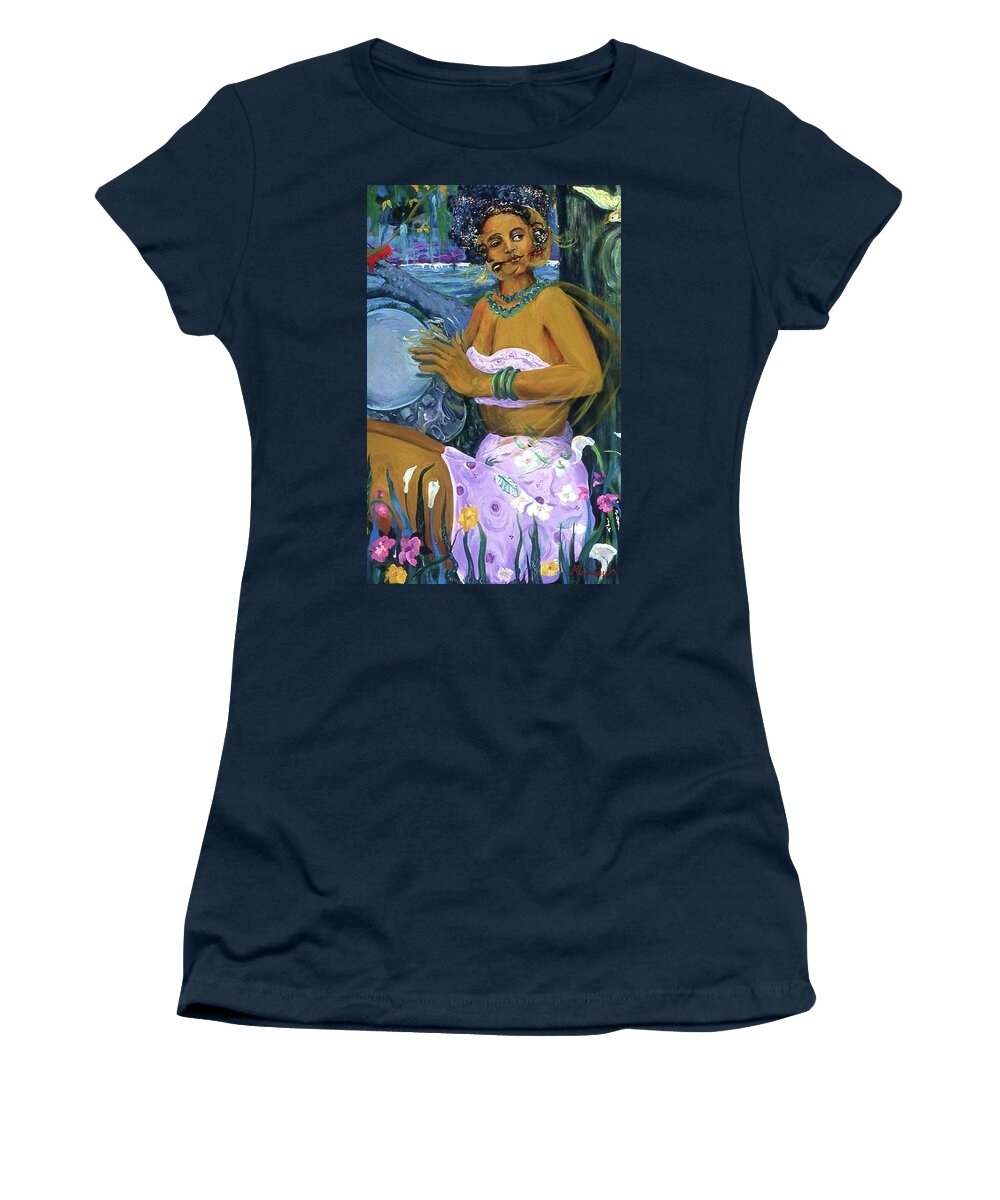 Music Women's T-Shirt featuring the painting Drum Roll by Lee Ransaw