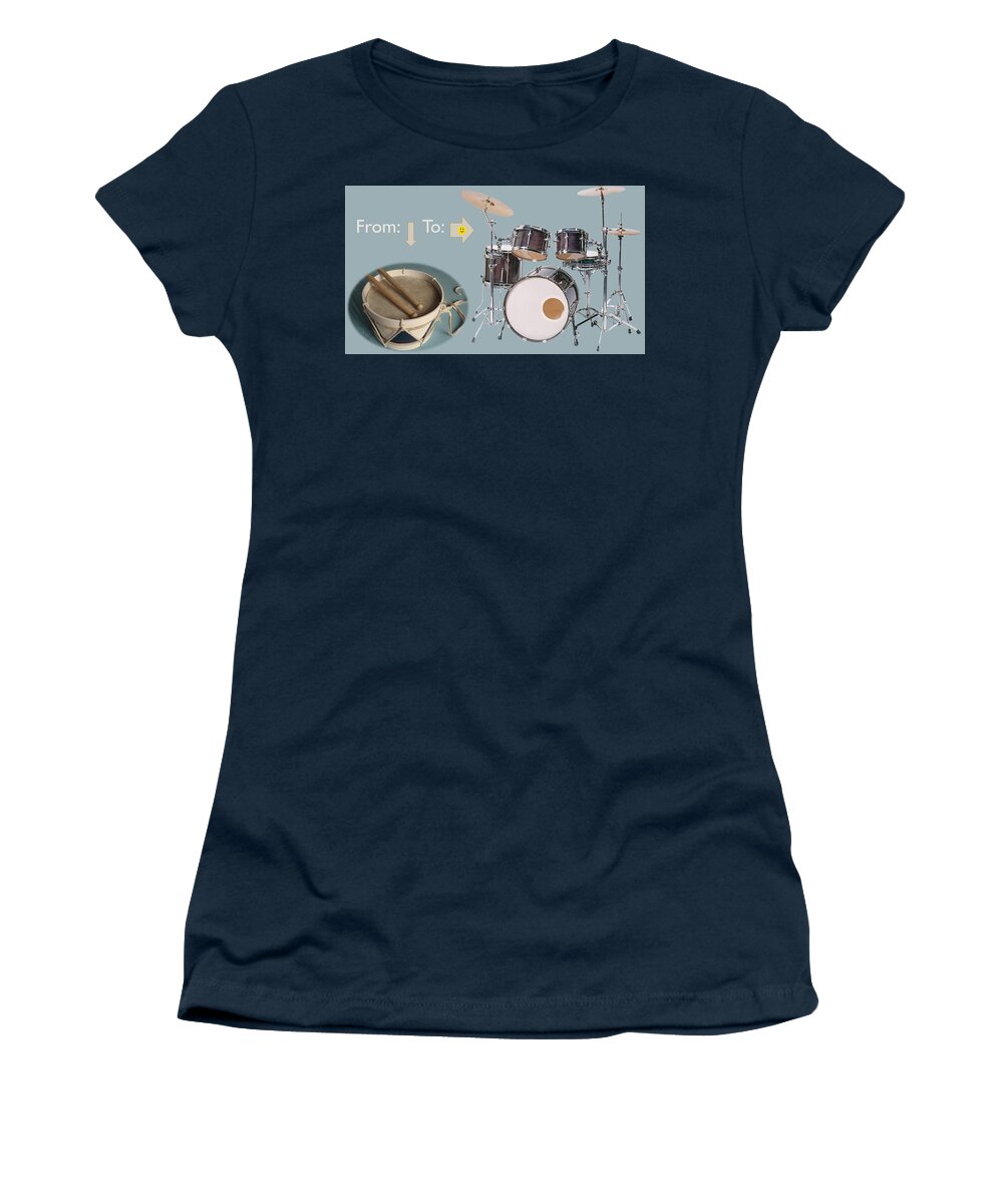 Drums Women's T-Shirt featuring the photograph Drums From This To This by Nancy Ayanna Wyatt