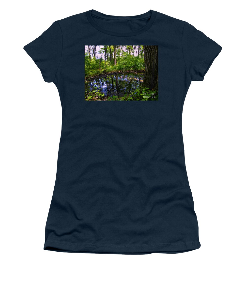 Ducks Women's T-Shirt featuring the photograph Ducks In The Water by Frank J Casella