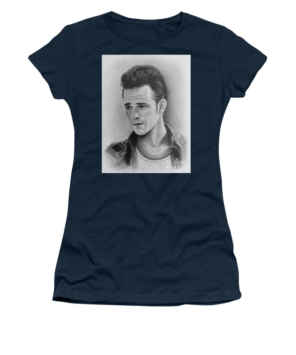 Dylan Mckay Women's T-Shirt featuring the drawing Dylan McKay by DTLART Dave LeBlanc